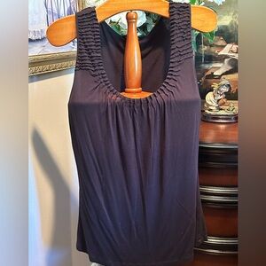 Vintage Carole Little Black Sleeveless Top Sleeveless Tshirt. Used. Sz L